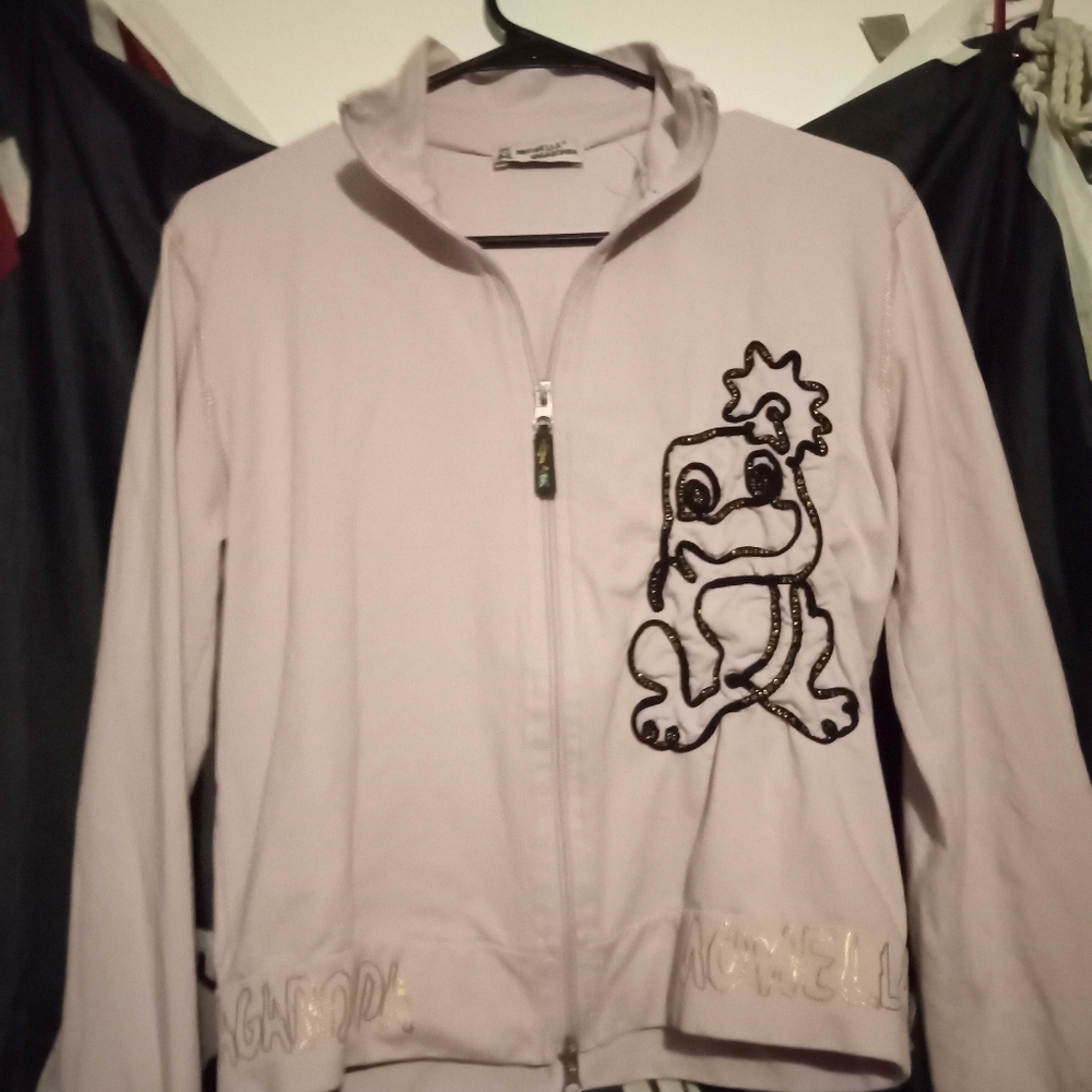 Italian sweatshirt with double zipper